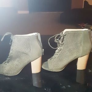 Army Green Bootie Heels